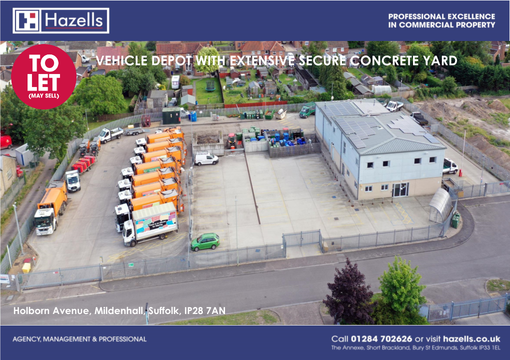 Vehicle Depot with Extensive Secure Concrete Yard