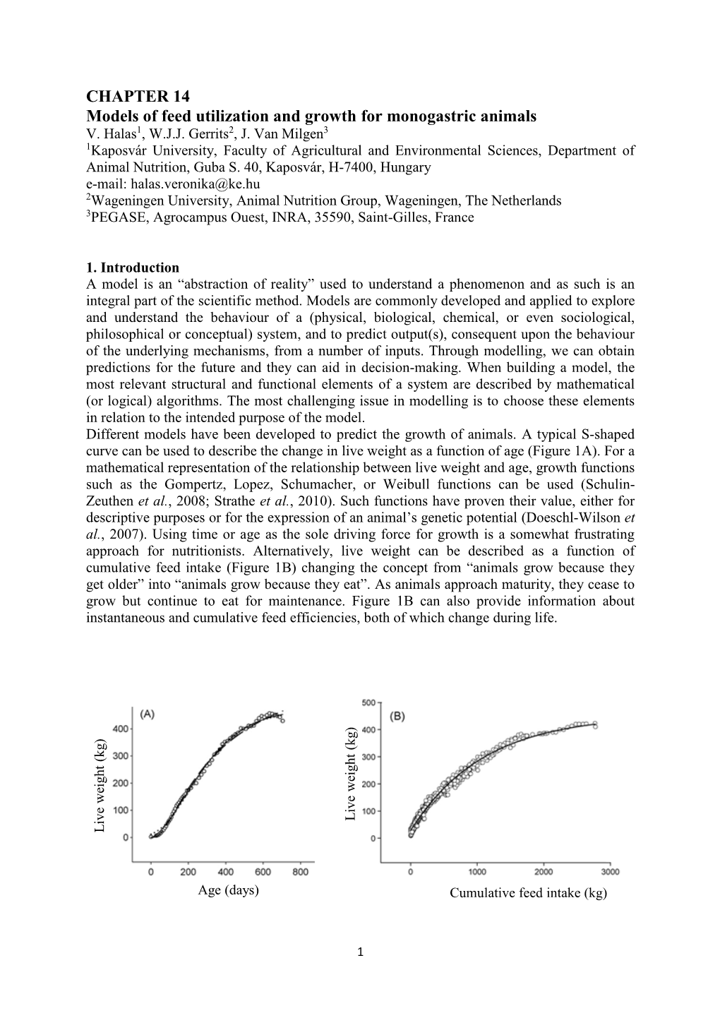 CHAPTER 14 Models of Feed Utilization and Growth for Monogastric Animals V