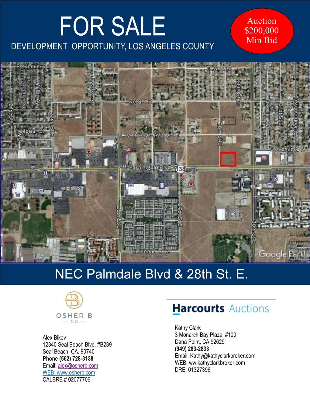 FOR SALE Min Bid DEVELOPMENT OPPORTUNITY, LOS ANGELES COUNTY