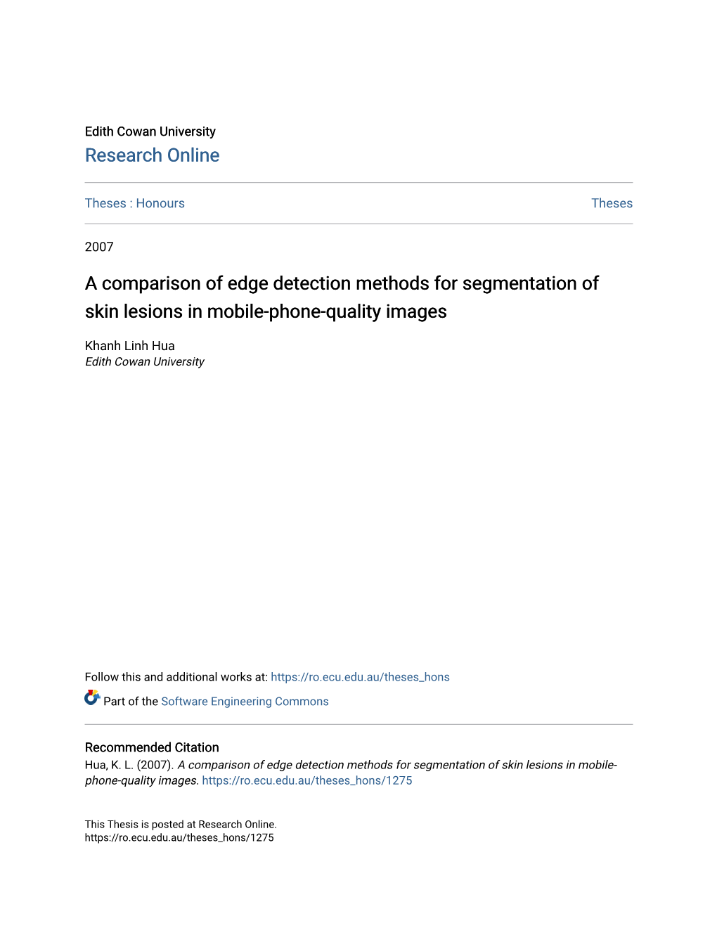 A Comparison of Edge Detection Methods for Segmentation of Skin Lesions in Mobile-Phone-Quality Images