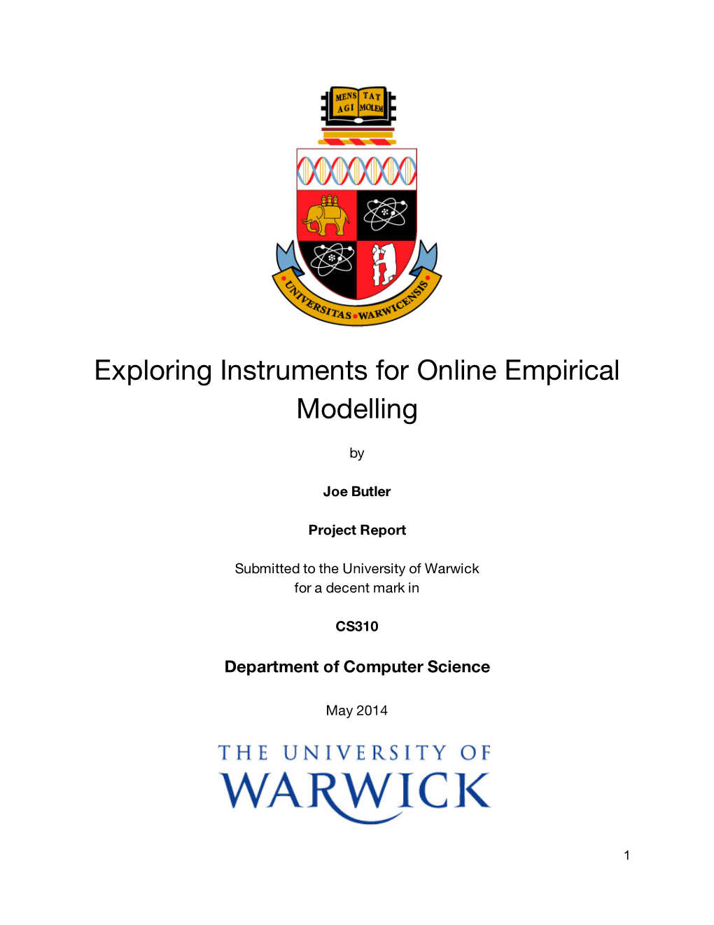 Exploring Instruments for Online Empirical Modelling