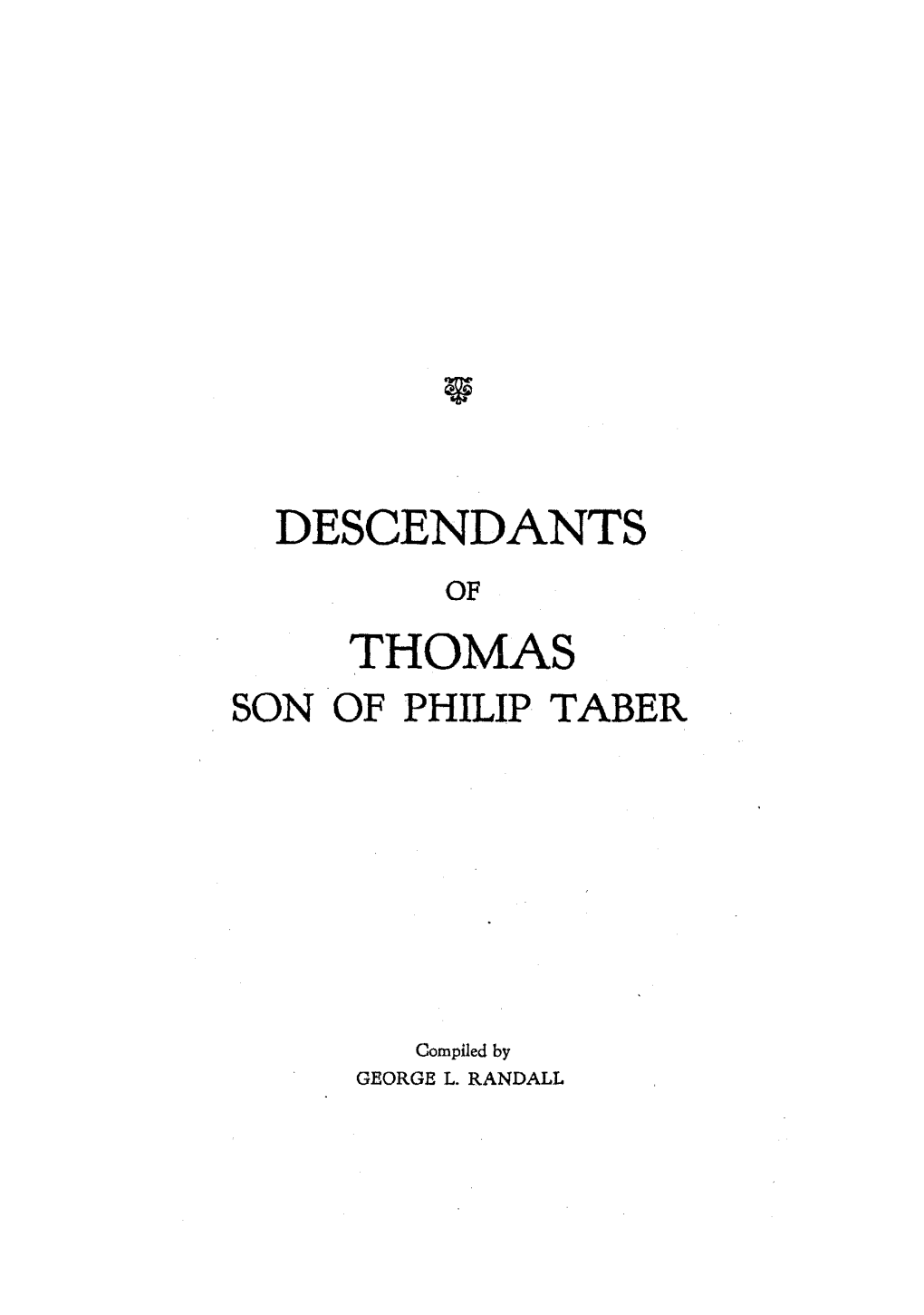 Descendants Thomas