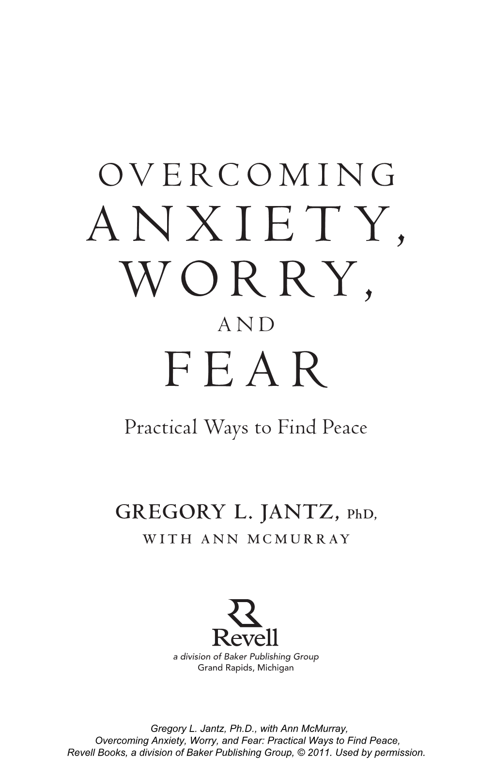 Anxiety, Worry, Fear