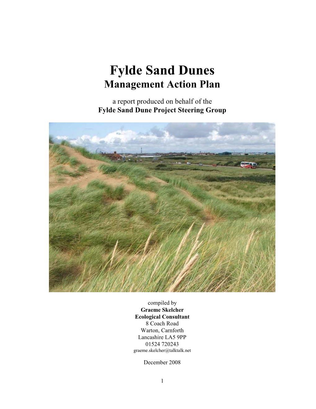 Fylde Sand Dunes Management Action Plan