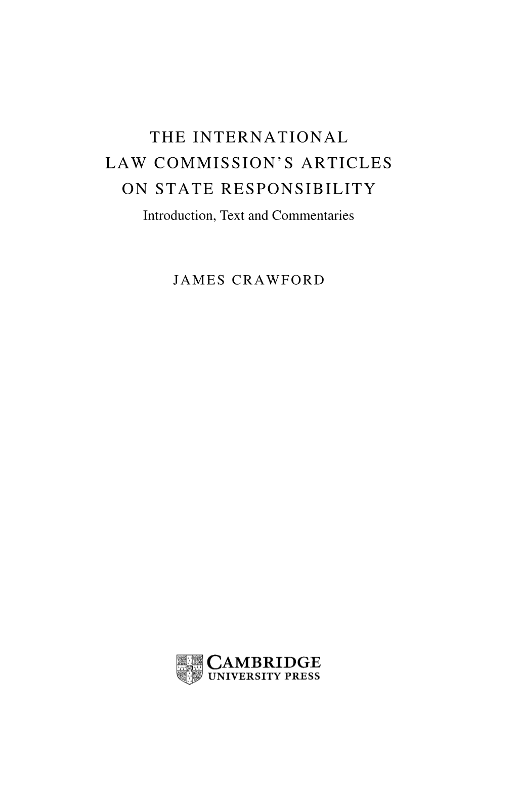 The International Law Commission's Articles On