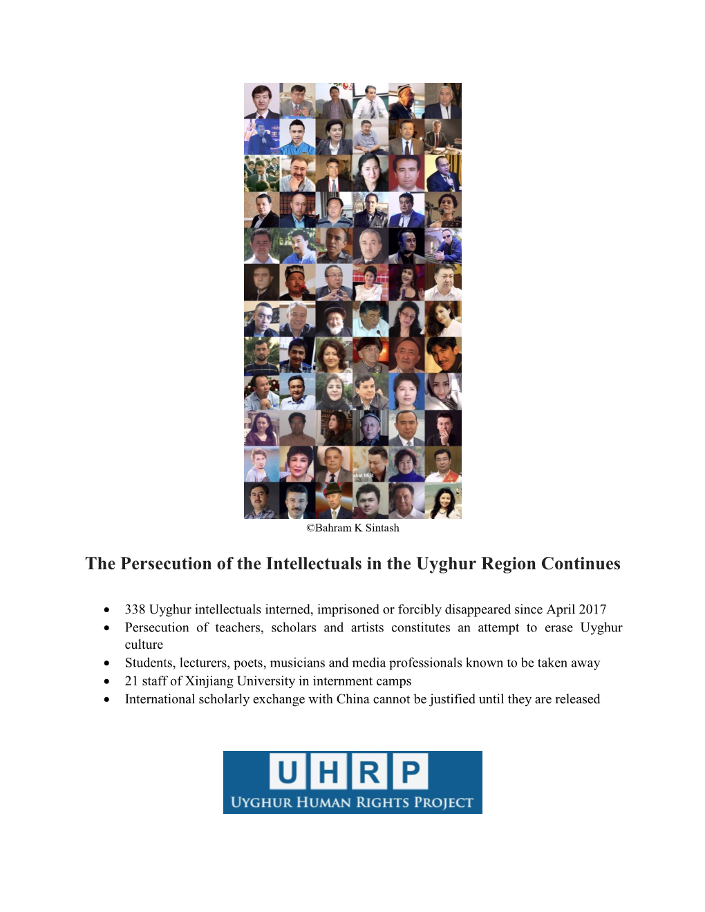 The Persecution of the Intellectuals in the Uyghur Region Continues