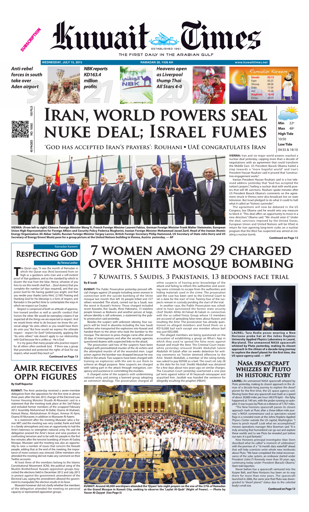 Iran, World Powers Seal Nuke Deal; Israel Fumes