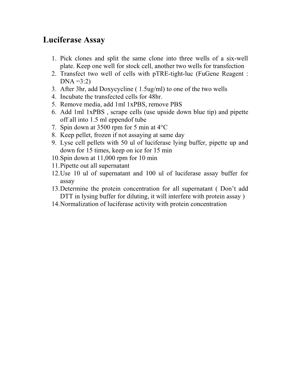 Luciferase Assay