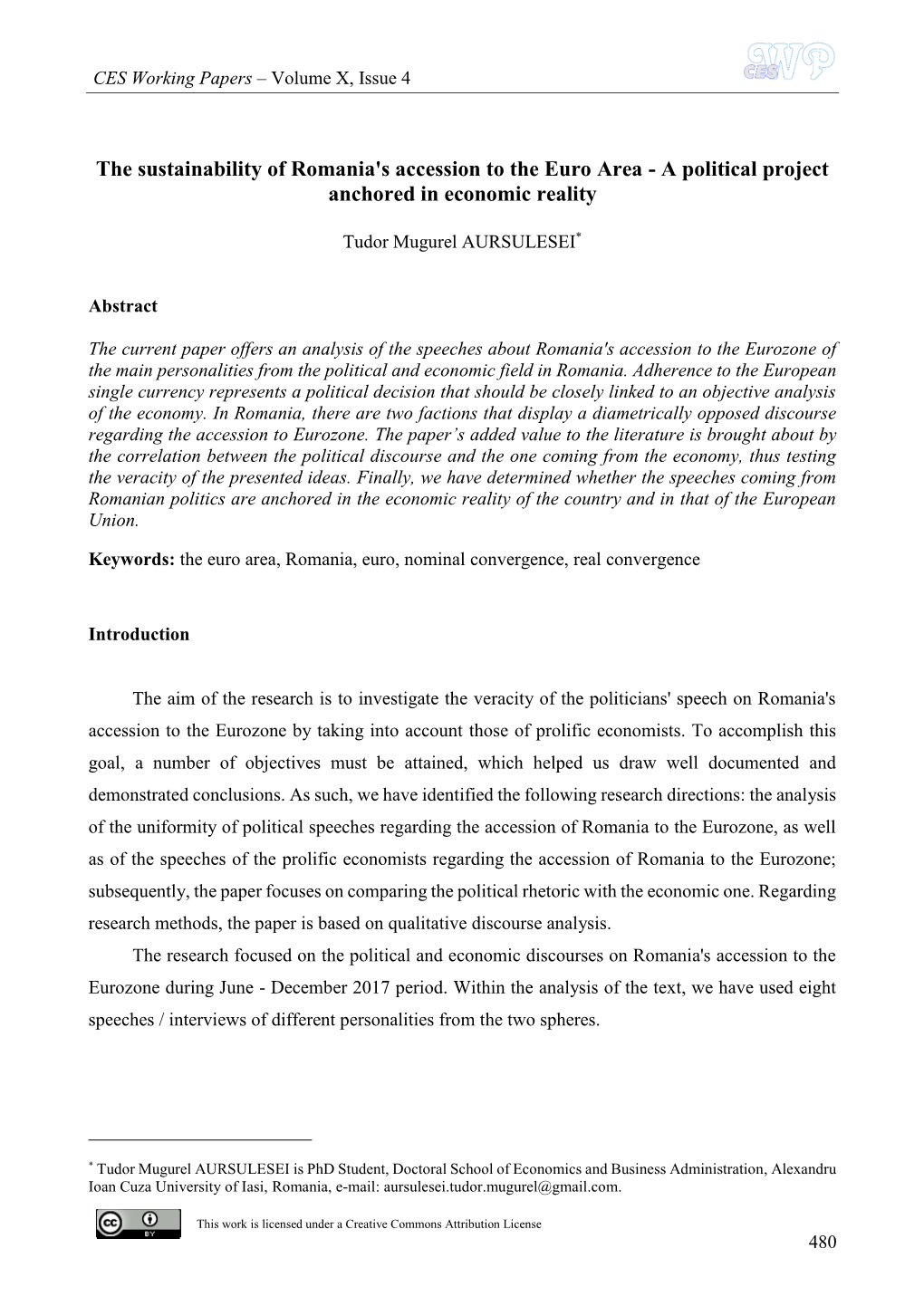 The Sustainability of Romania's Accession to the Euro Area - a Political Project Anchored in Economic Reality