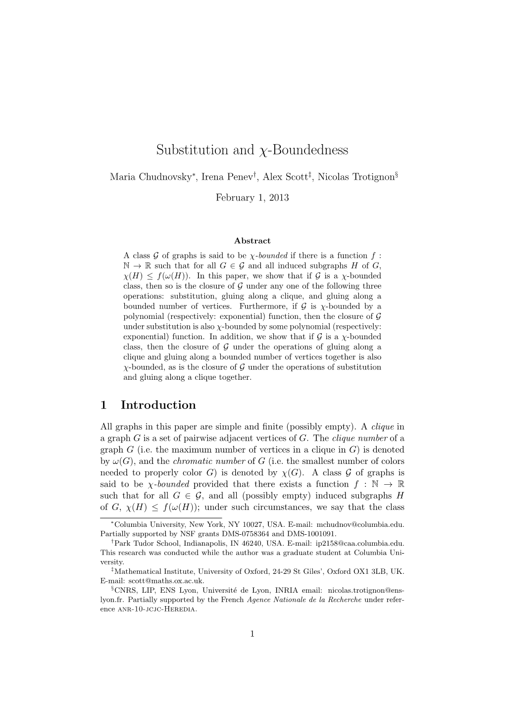 Substitution and Χ-Boundedness