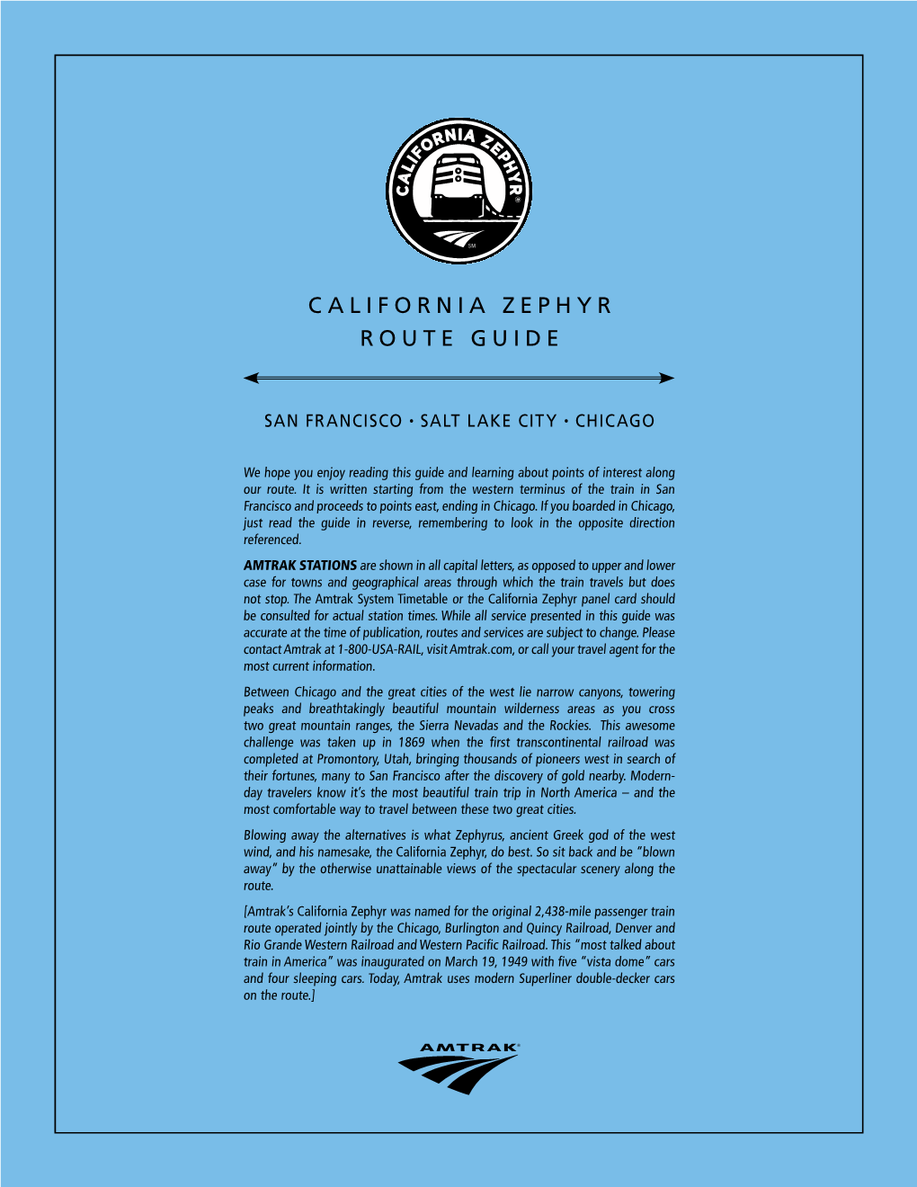 California Zephyr Route Guide