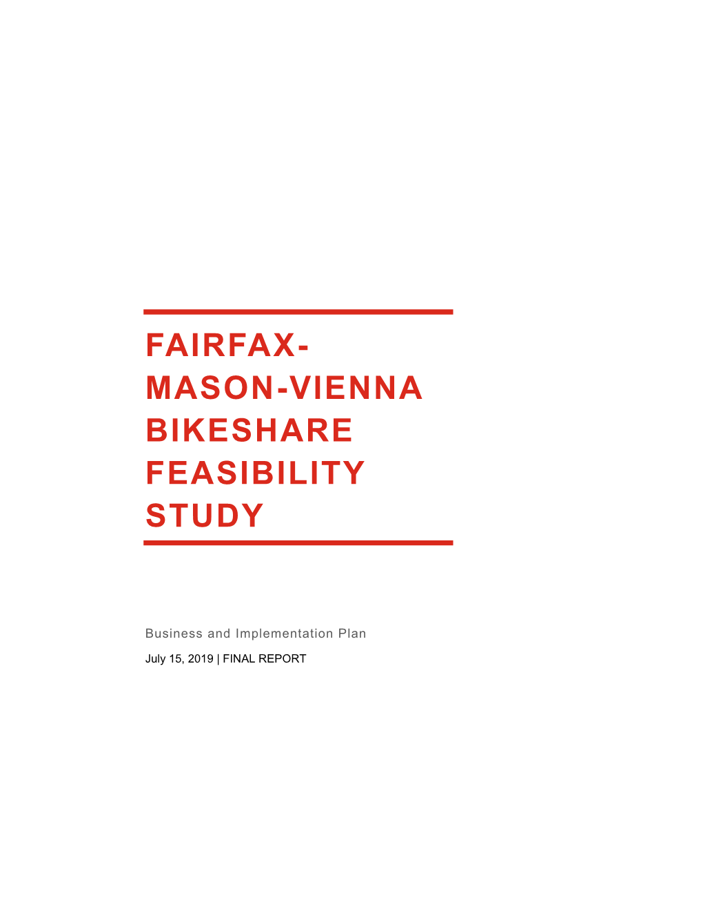 Mason-Vienna Bikeshare Feasibility Study