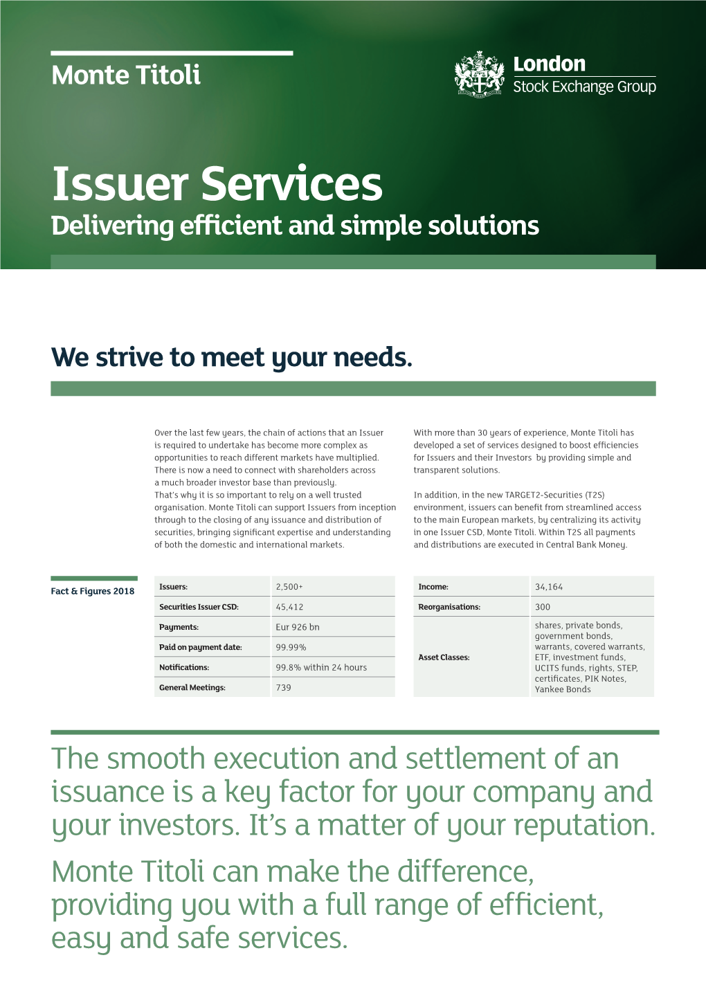 Issuer Services Delivering Efficient and Simple Solutions