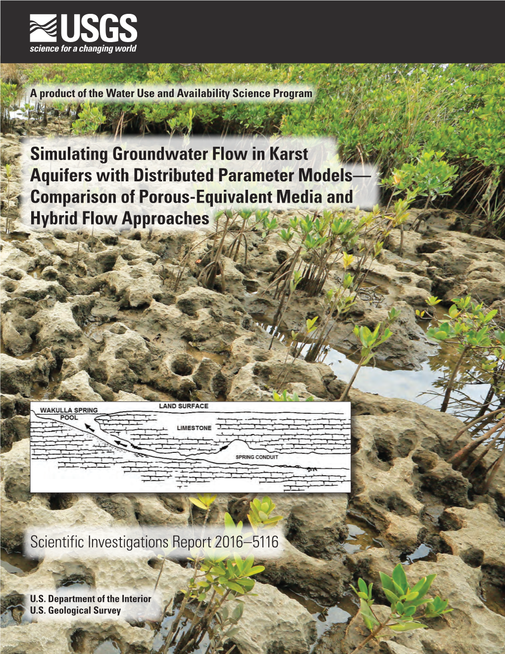 Simulating Groundwater Flow in Karst Aquifers with Distributed Parameter Models—Comparison of Porous-Equivalent Media and Hybr
