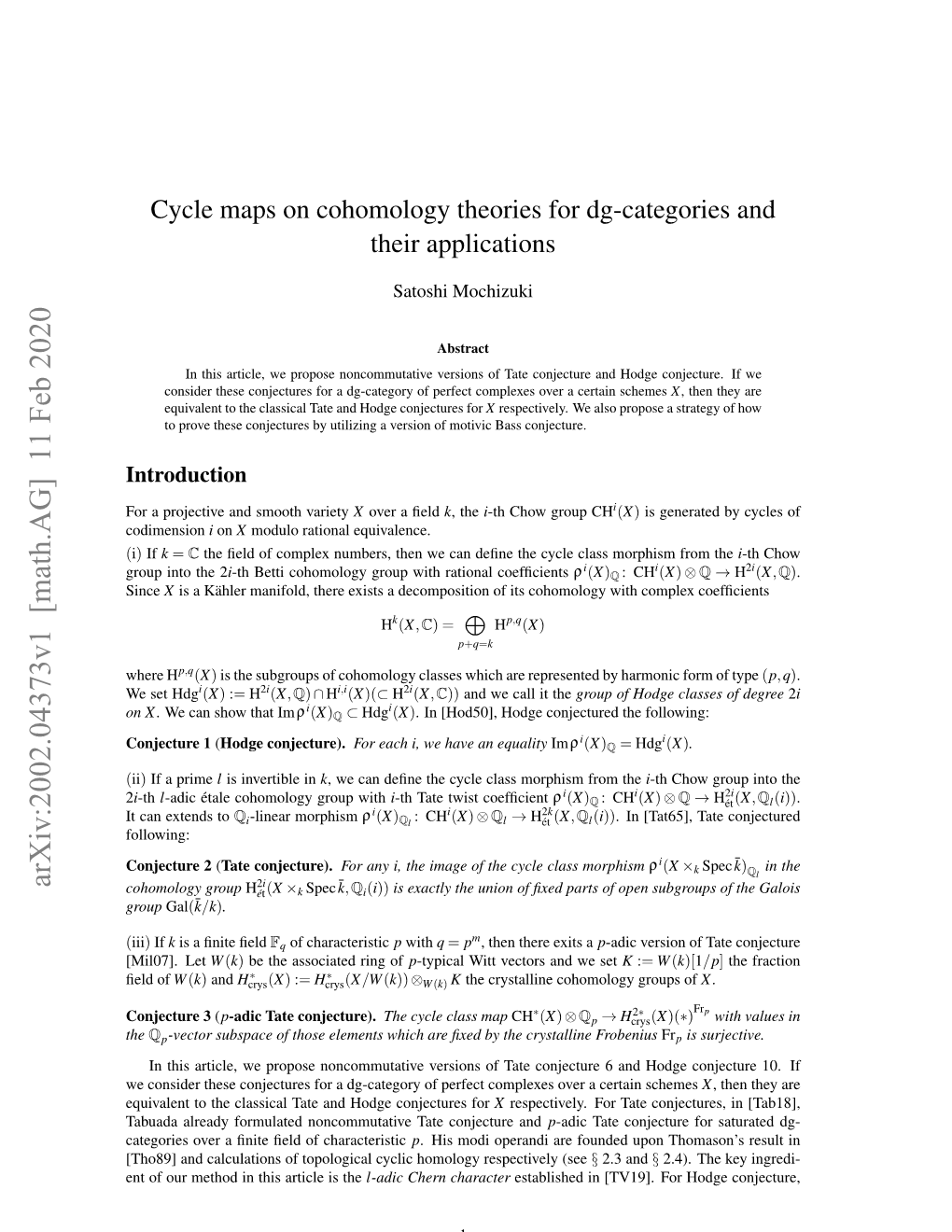 Cycle Maps on Cohomology Theories for Dg-Categories and Their Applications