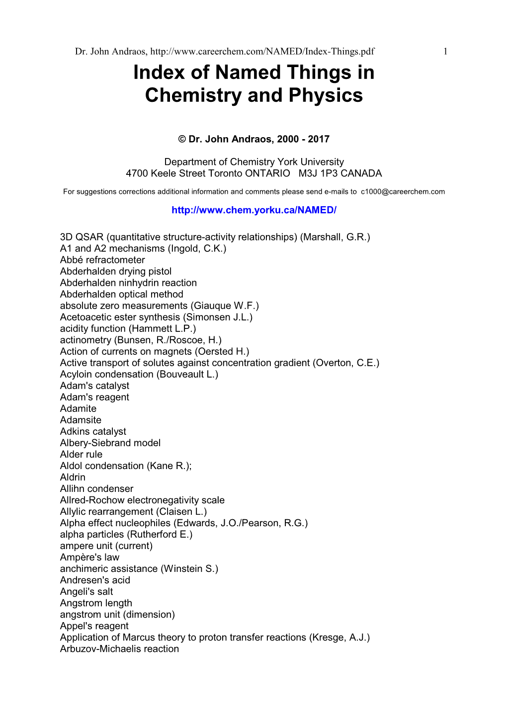 Index of Named Things in Chemistry and Physics