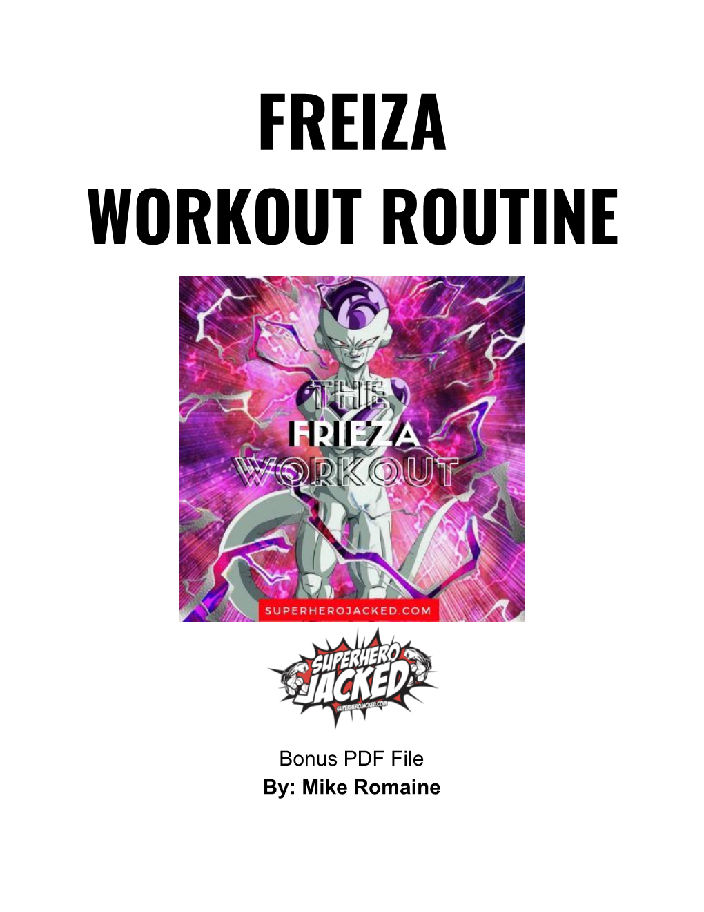 Freiza Workout Routine