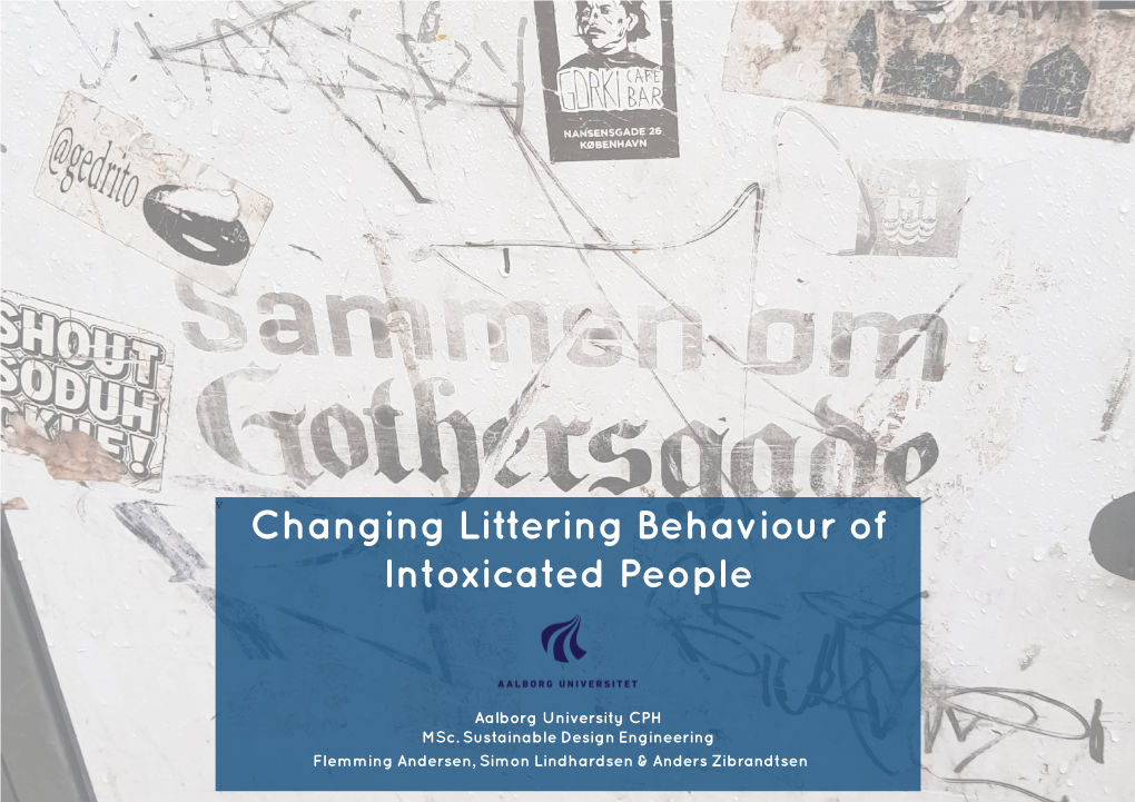 Changing Littering Behaviour of Intoxicated People