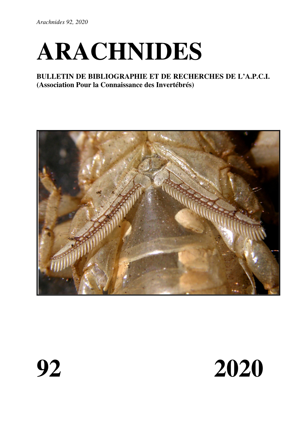 Arachnides 92 2020