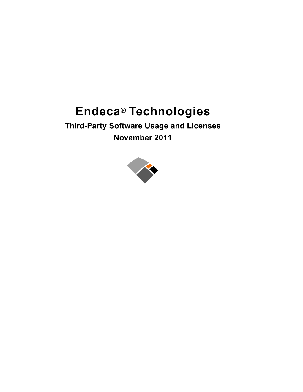 Third-Party Software Usage and Licenses November 2011