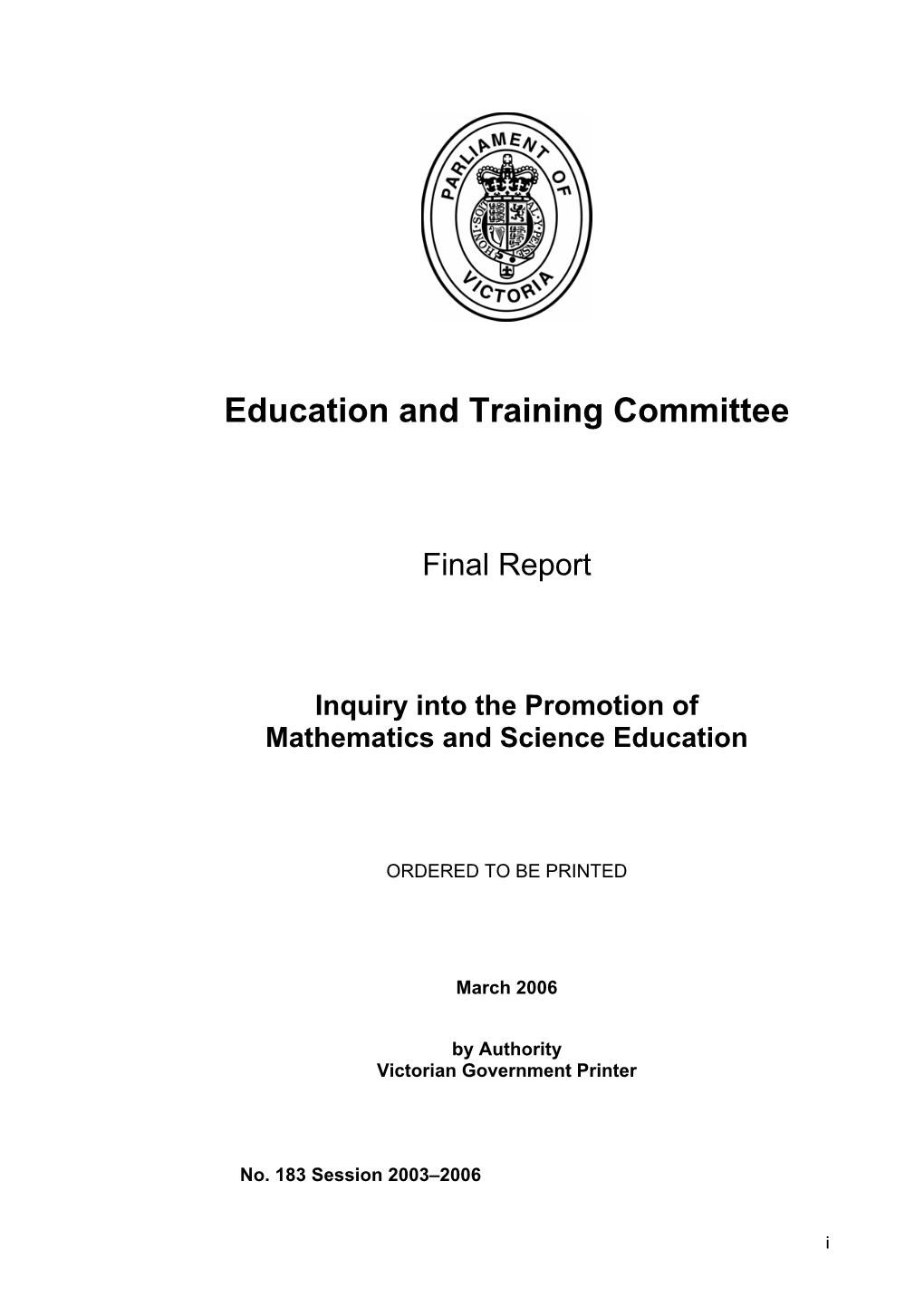 Education and Training Committee