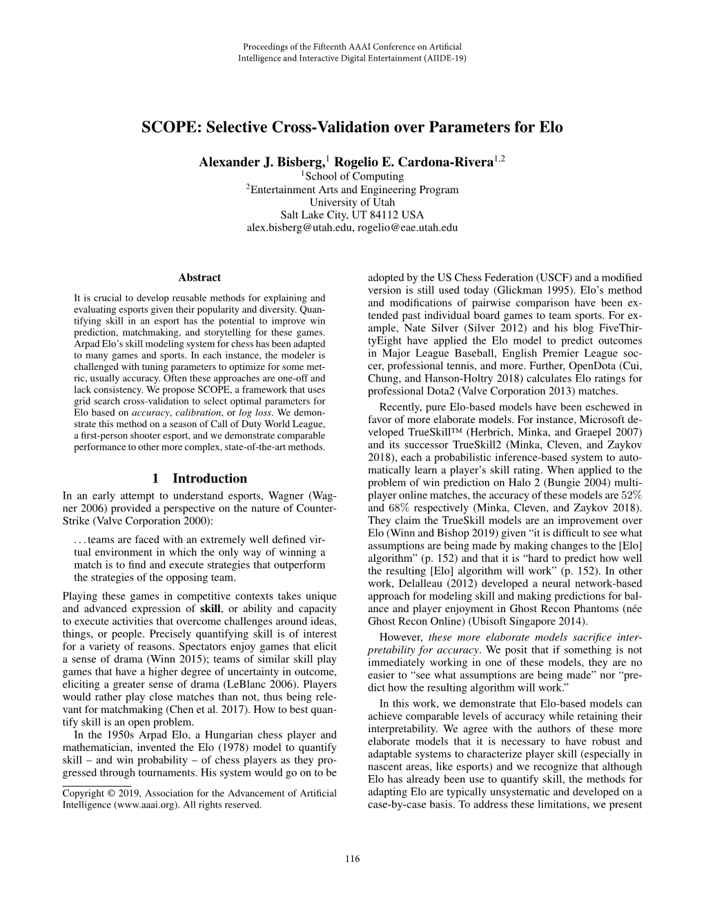 SCOPE: Selective Cross-Validation Over Parameters for Elo