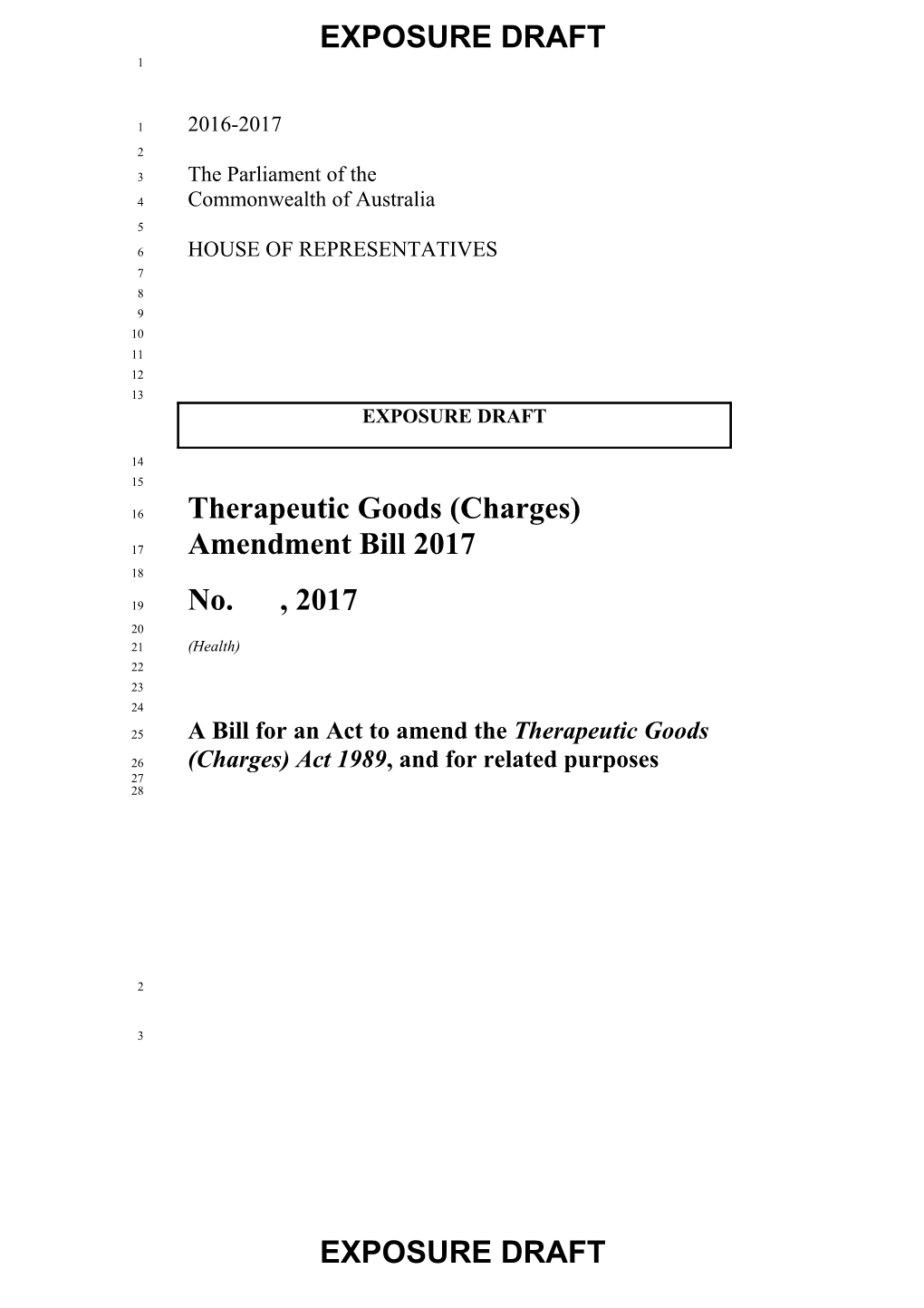 Therapeutic Goods (Charges) Amendment Bill 2017