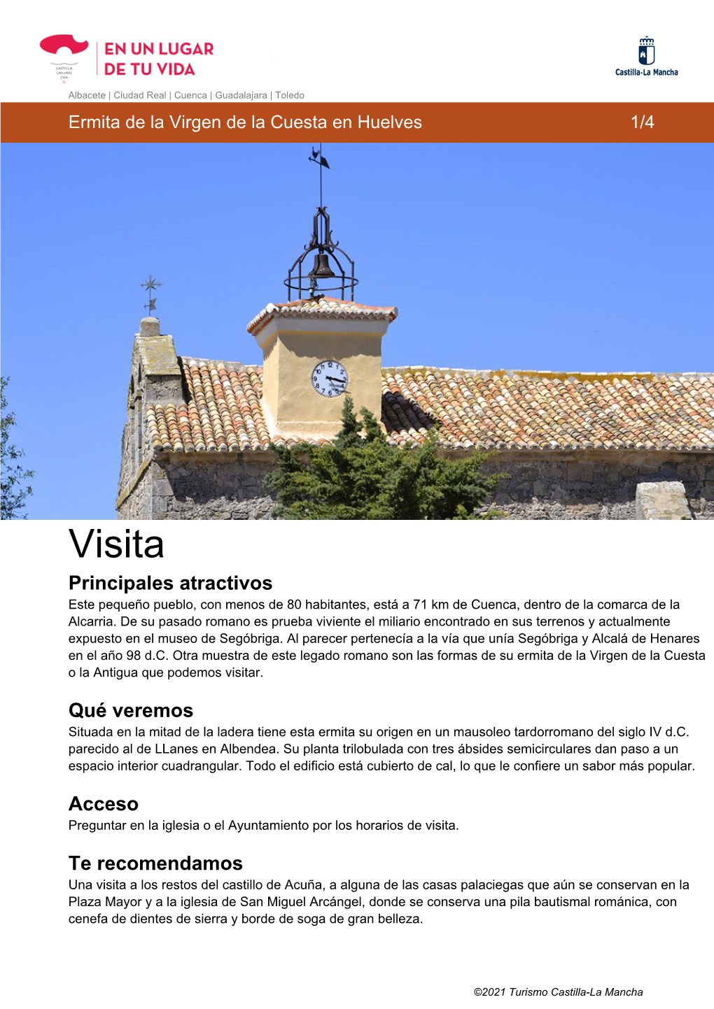 Descargar Guía De Viaje Ermita De La Virgen De La Cuesta En Huelves