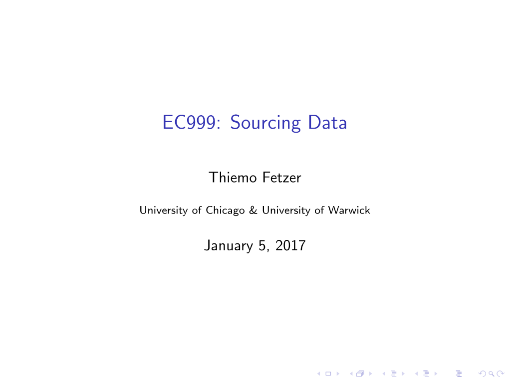 Sourcing Data