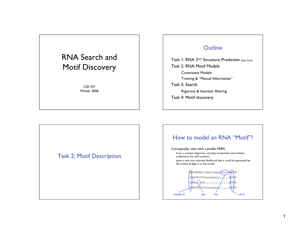 RNA Search and Motif Discovery