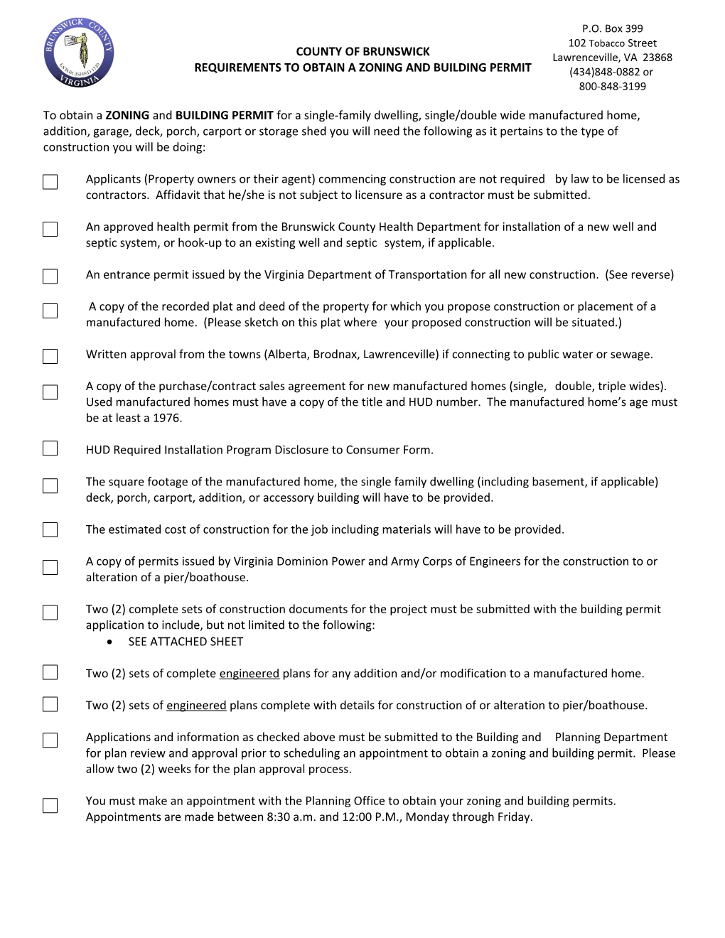 Requirements to Obtain a Zoning and Building Permit