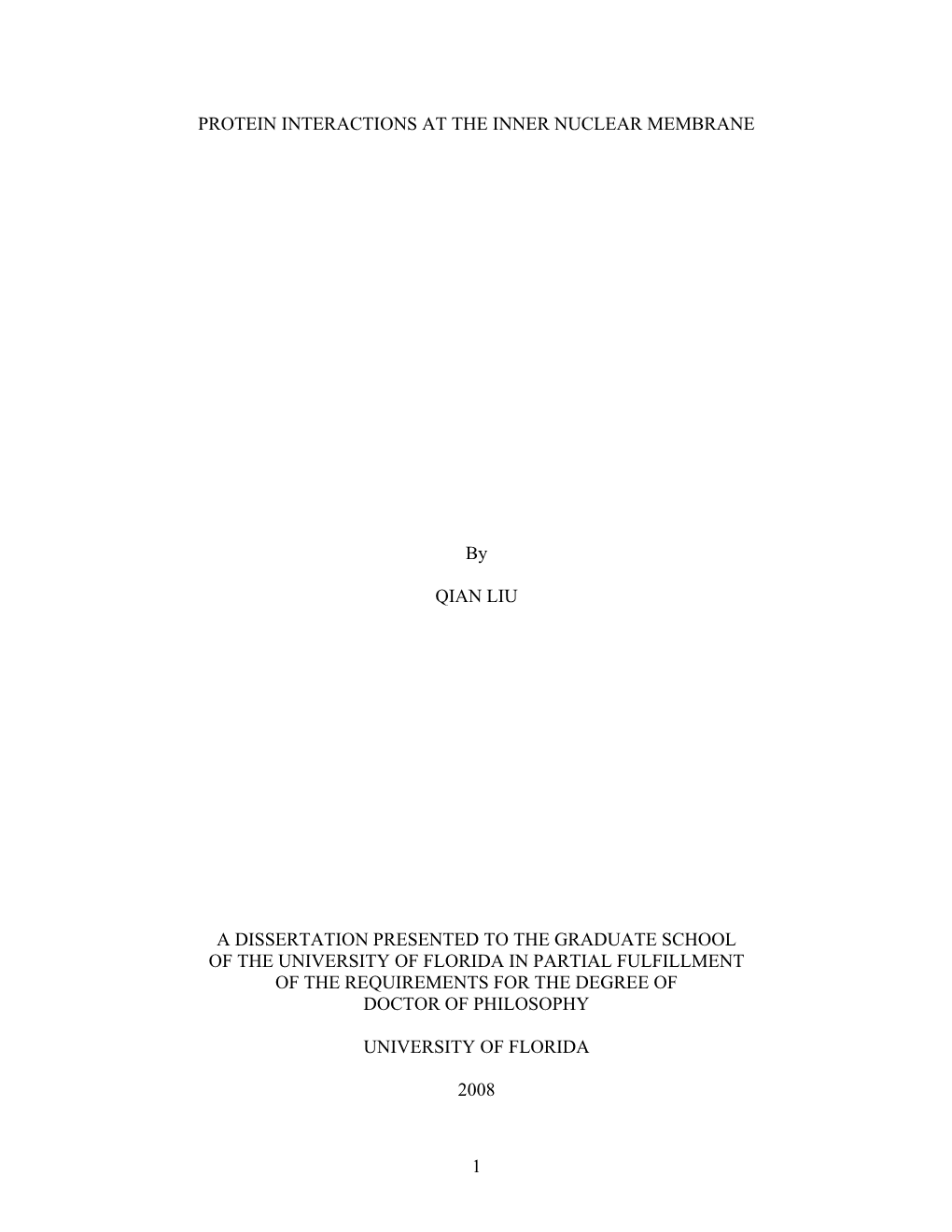 University of Florida Thesis Or Dissertation Formatting