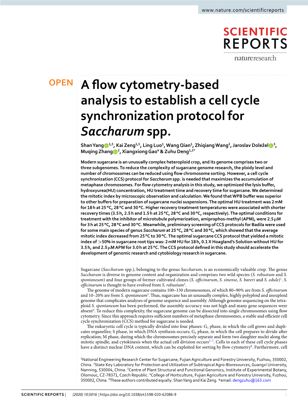 A Flow Cytometry-Based Analysis to Establish a Cell Cycle