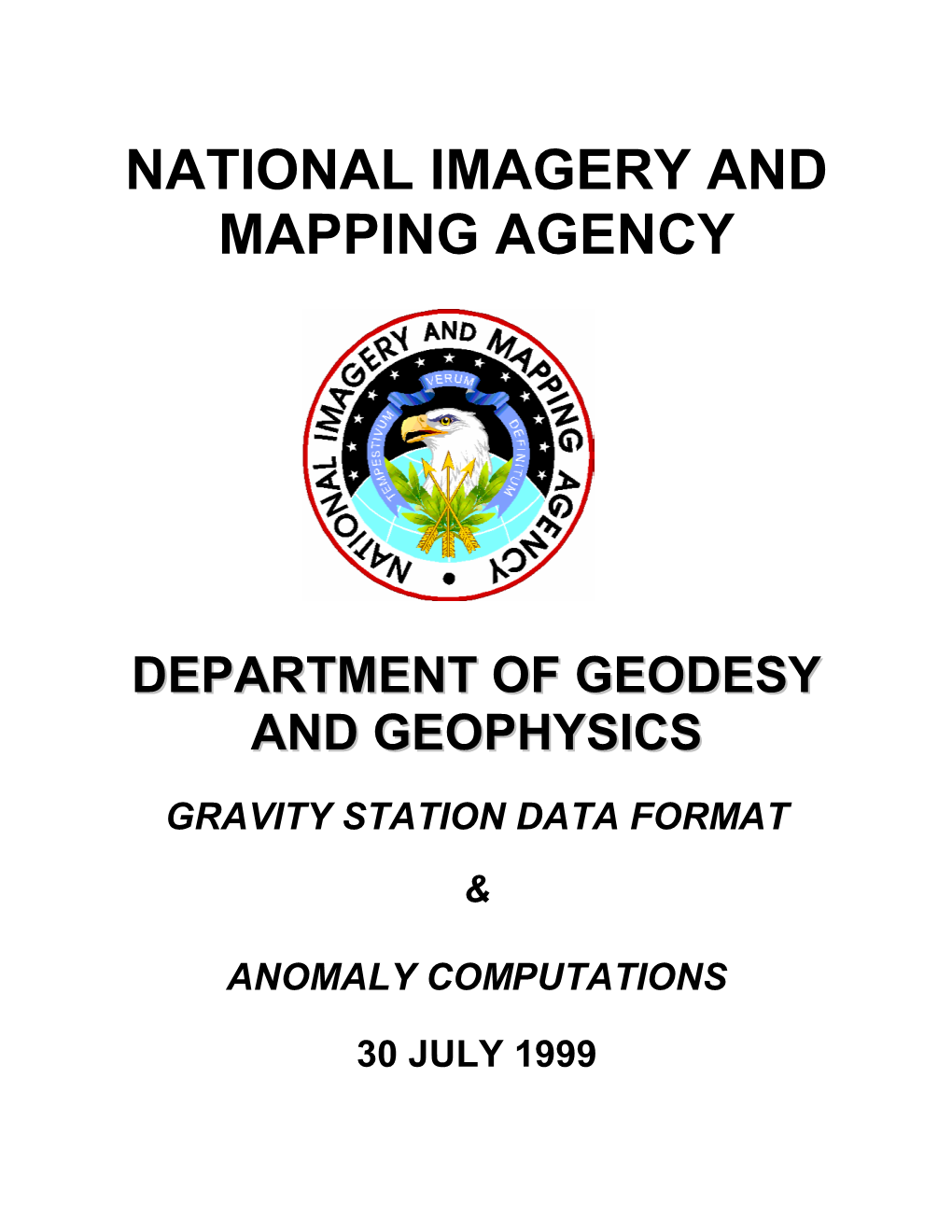 National Imagery and Mapping Agency