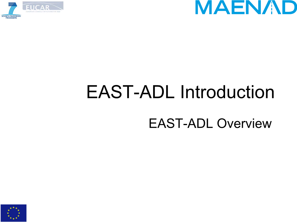 EAST-ADL Introduction