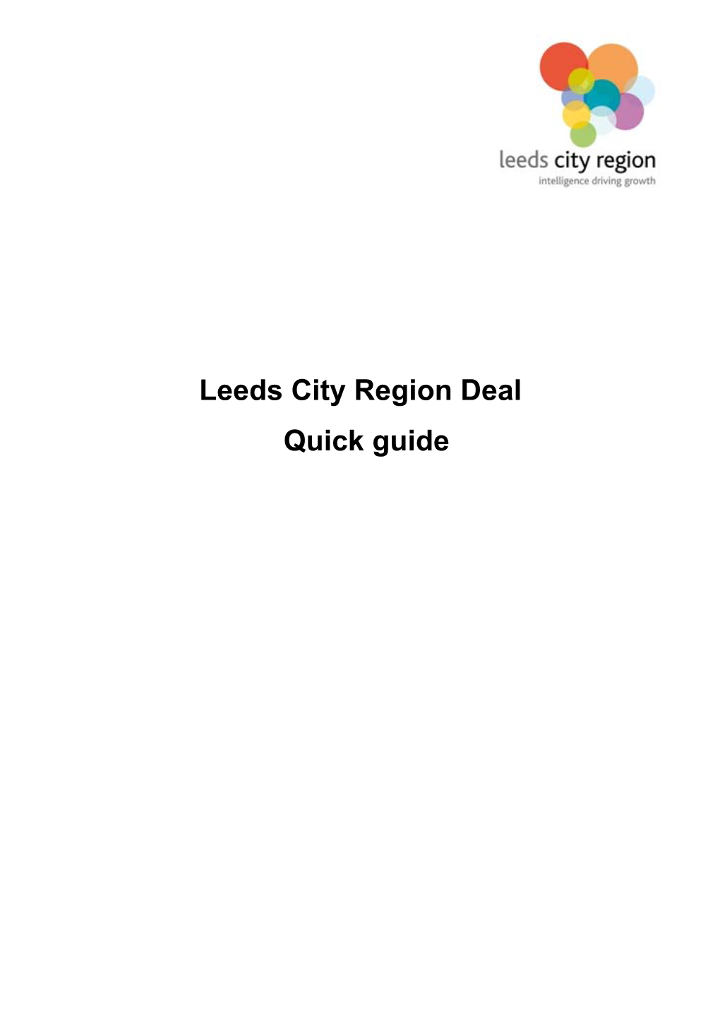 The Leeds City Region Deal