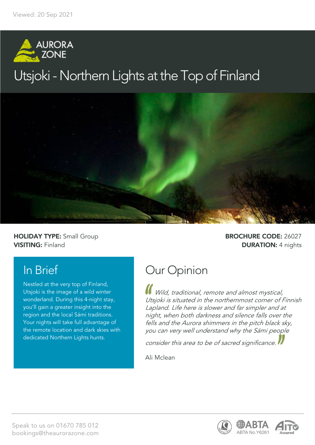 Utsjoki - Northern Lights at the Top of Finland