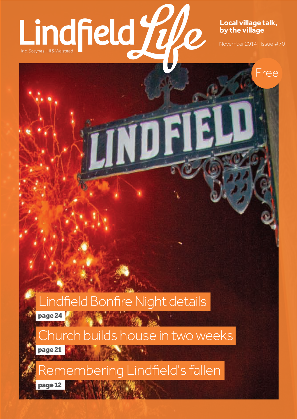 Lindfield Bonfire Night Details Church Builds House in Two Weeks