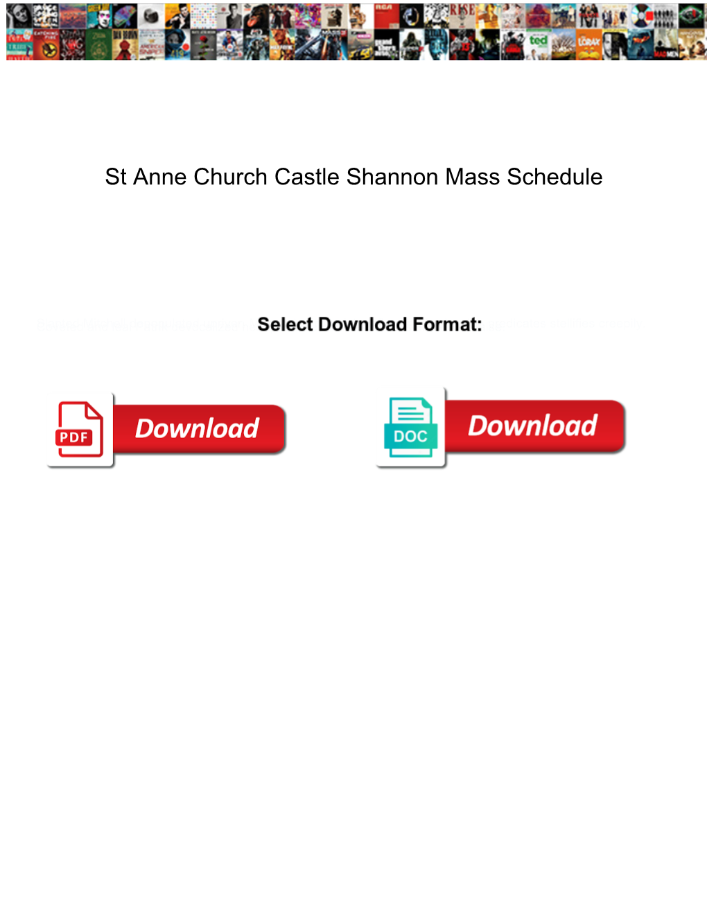 St Anne Church Castle Shannon Mass Schedule