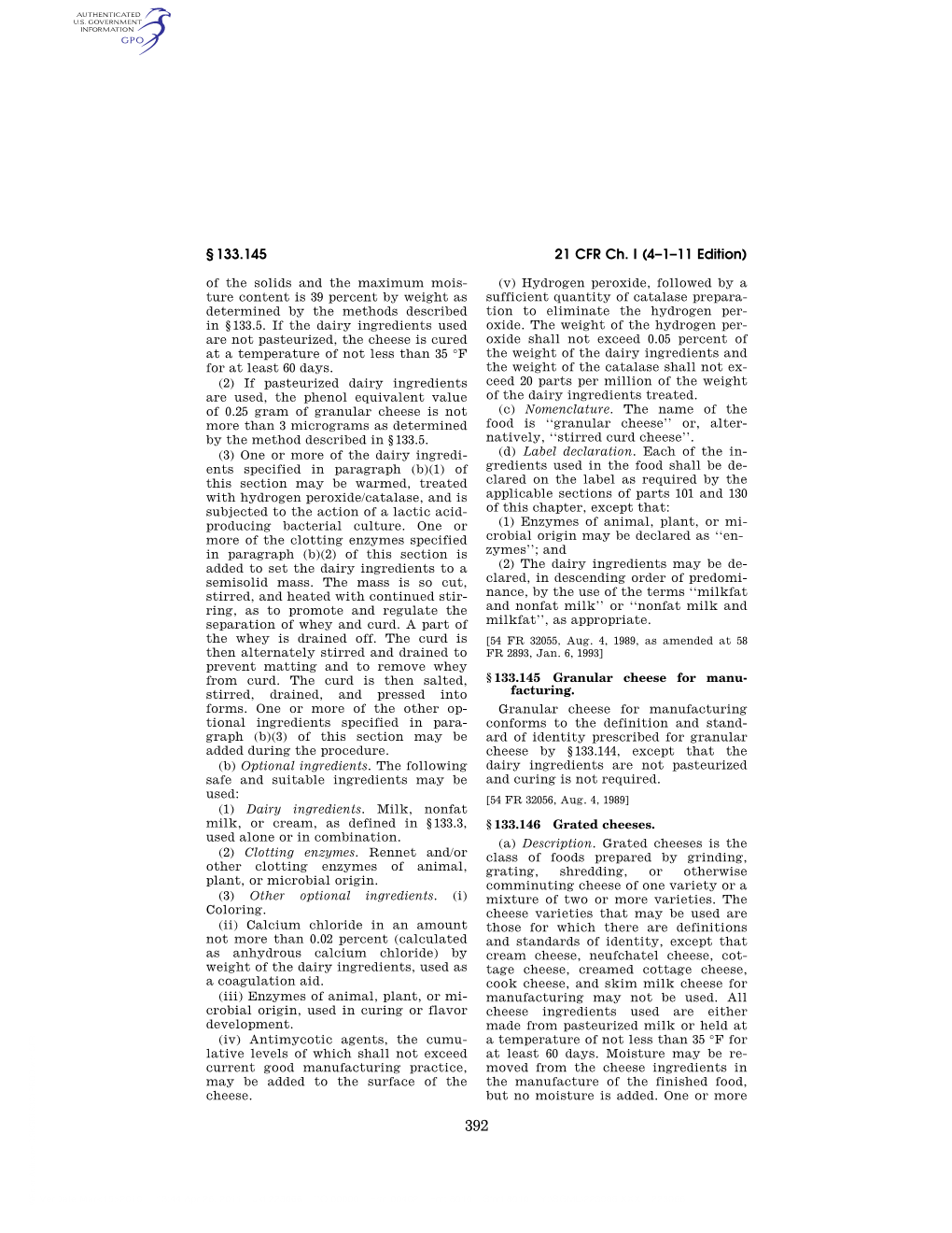 21 CFR Ch. I (4–1–11 Edition) § 133.145