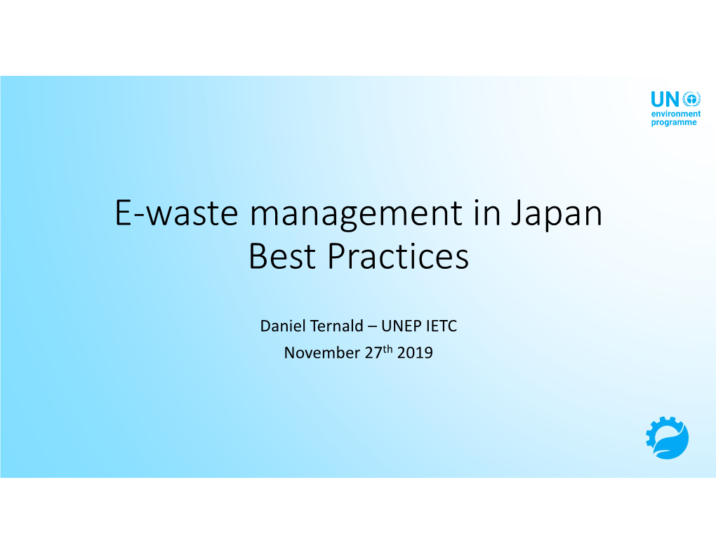 E-Waste Management in Japan Best Practices