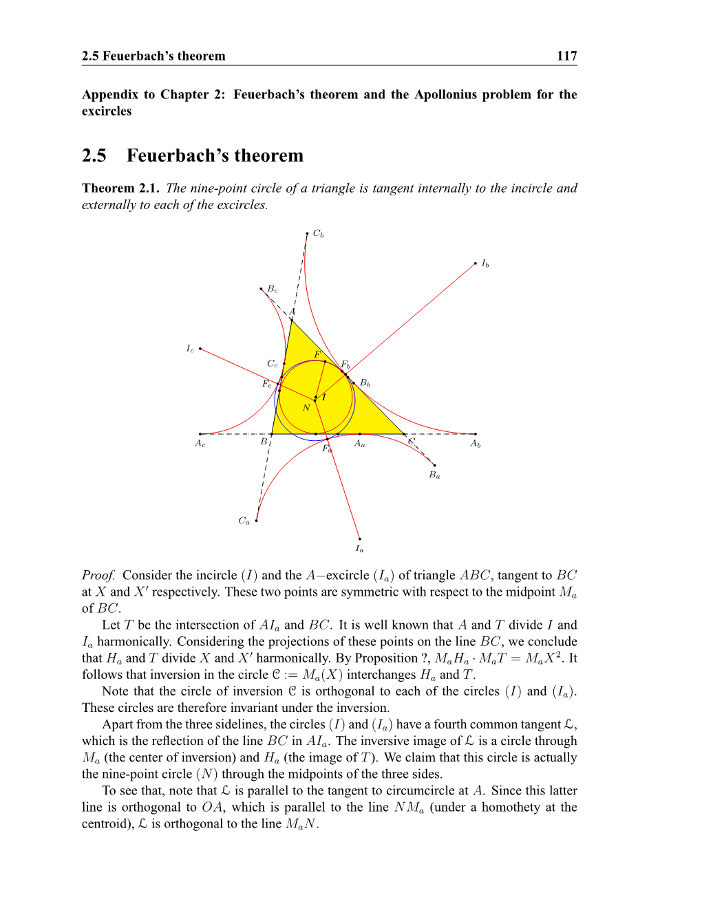 2.5 Feuerbach's Theorem