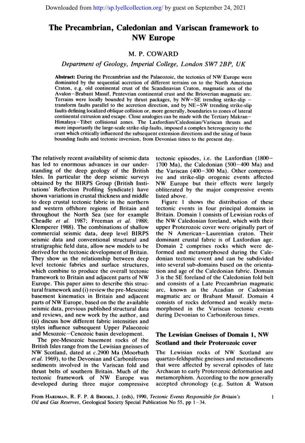 The Precambrian, Caledonian and Variscan Framework to NW Europe