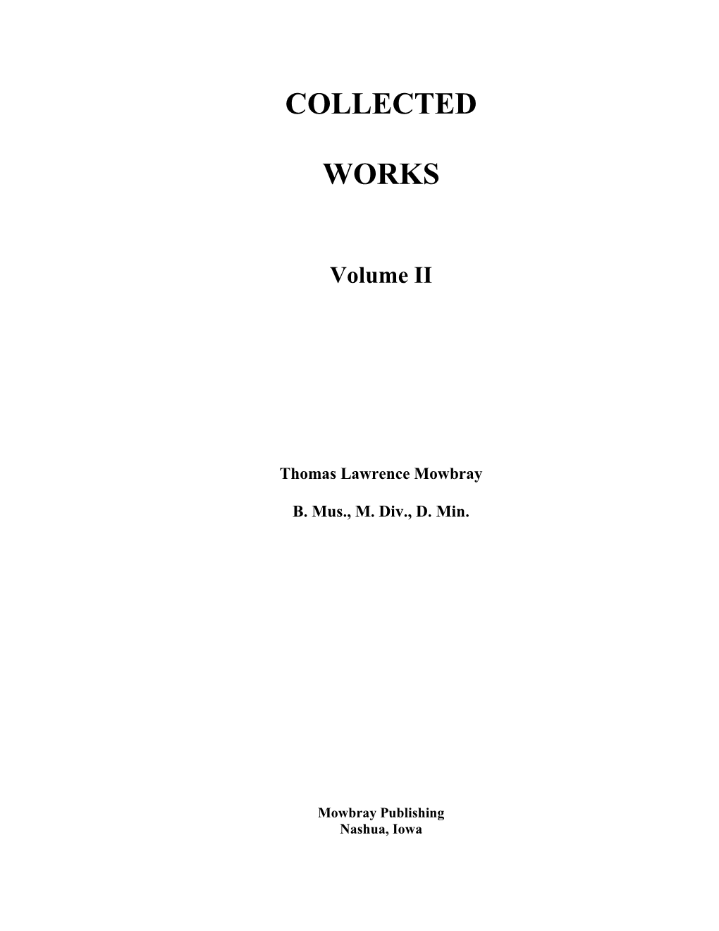 Collected Works