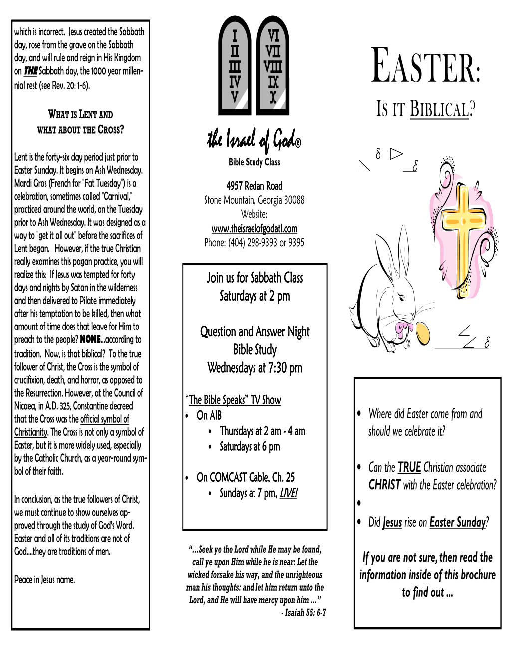 Easter Brochure