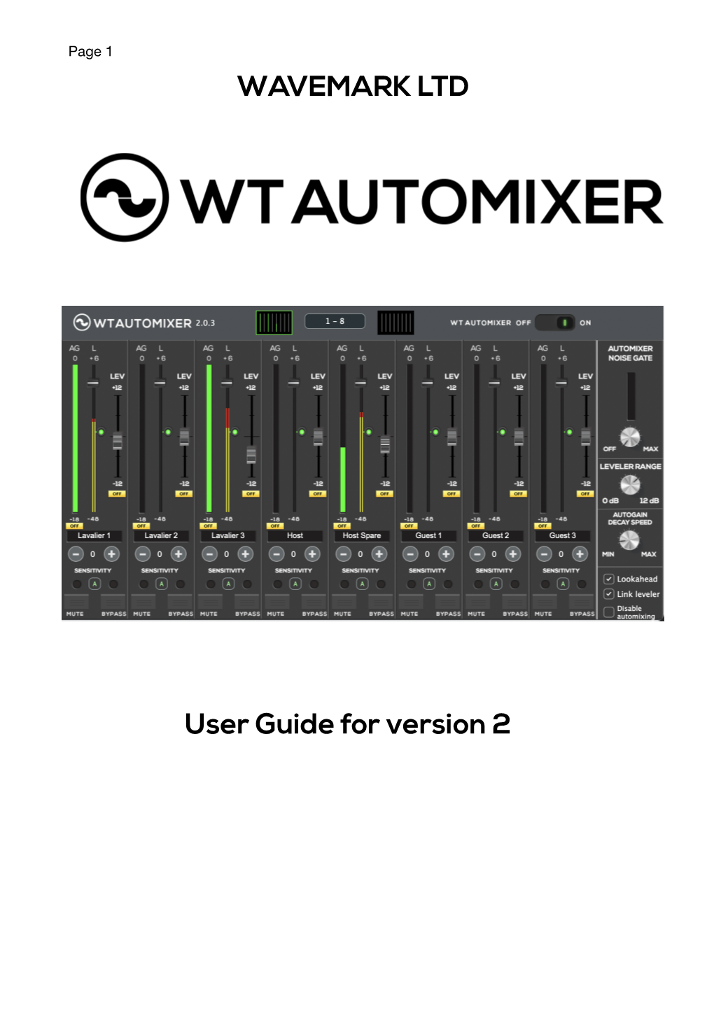 WTAUTOMIXER User Guide