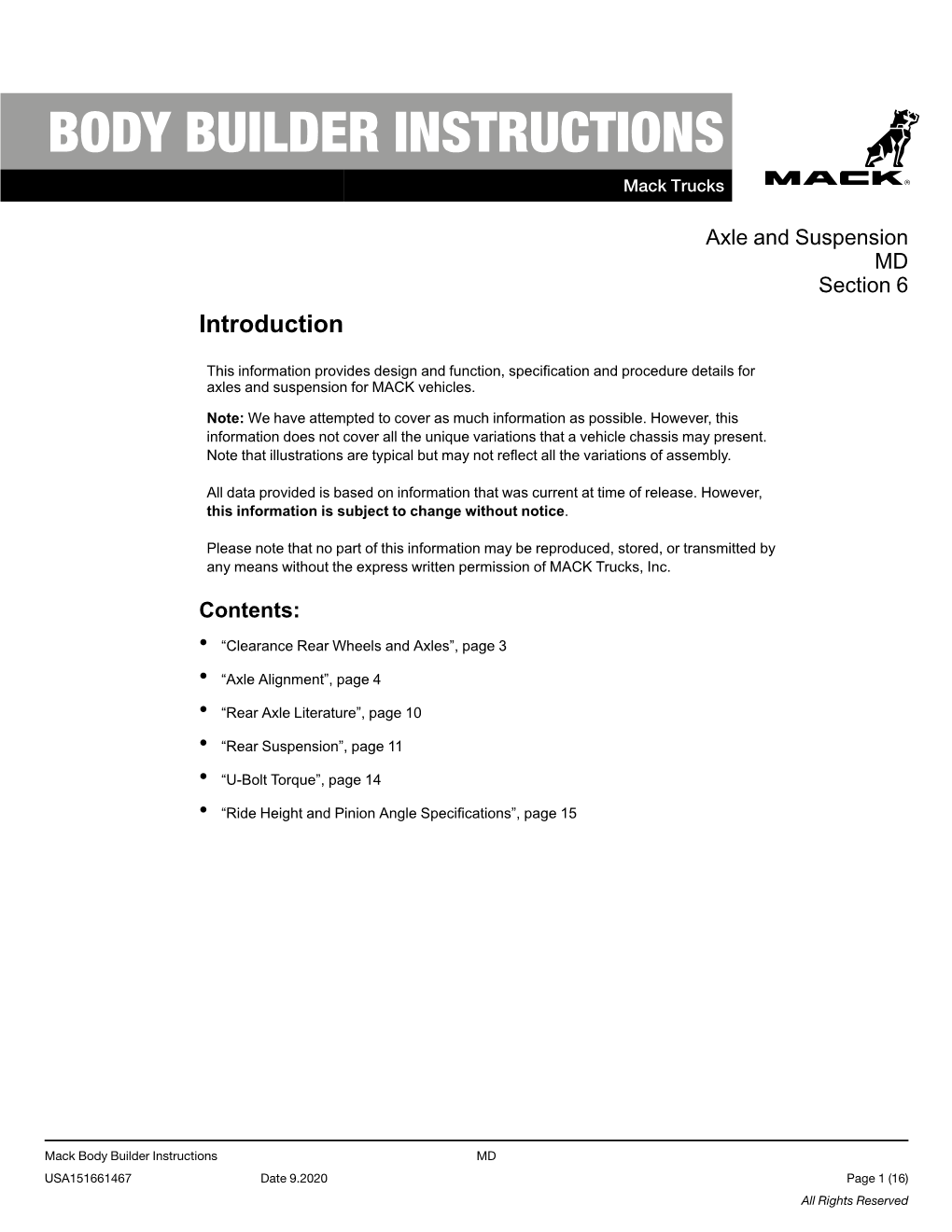 Axle Alignment