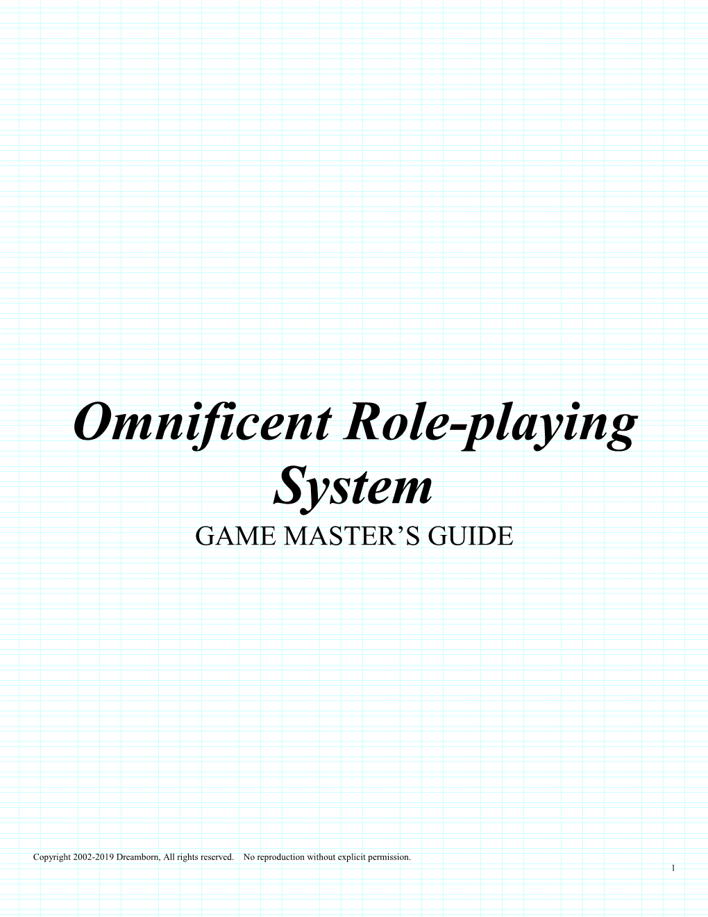ORS GM's Guide