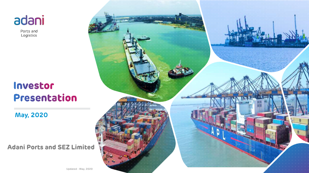 May, 2020 Adani Ports and SEZ Limited