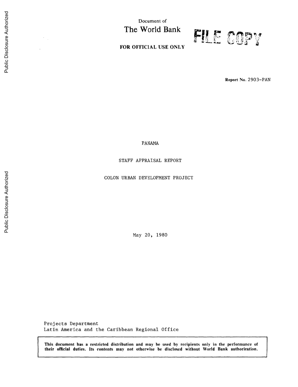 World Bank Document